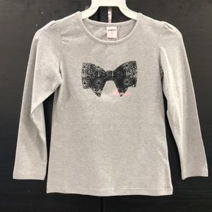 Big Girl Junior Long Sleeve Robbon Casual Cotton T-Shirt Tee Top Blouse school